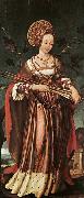 HOLBEIN, Hans the Younger St Ursula oil painting on canvas